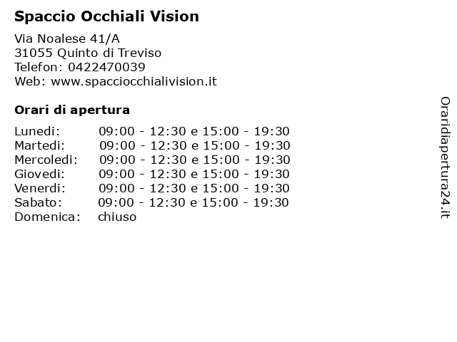 Spaccio occhiali vision quinto sale di treviso